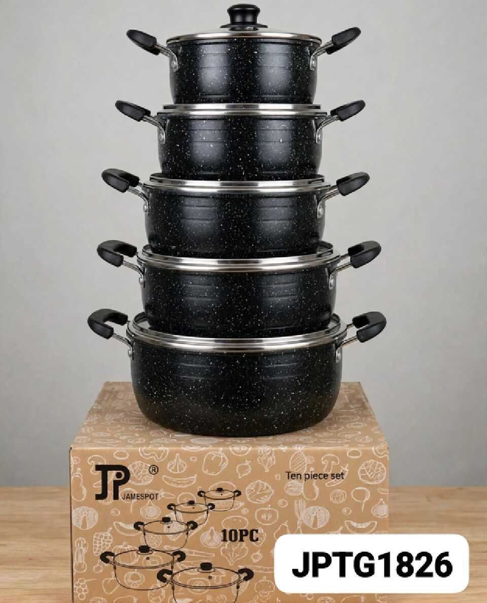 10pc Jamespot (JP)  Granite-Coated Sufuria Set (JPTG1826) 🍲