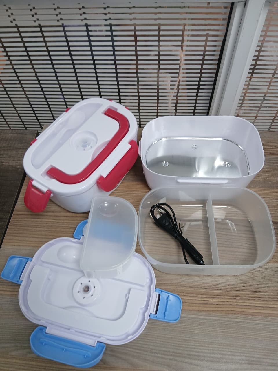 1pc Portable Electric Self-Heating Plastic Lunch Box & Food Warmer Container 🍱