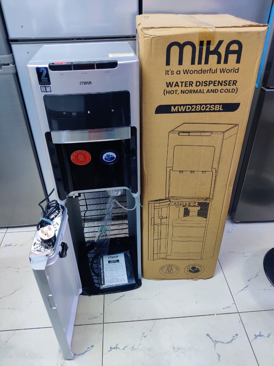 1pc Mika MWD2802SBL Hot, Normal and Cold Water Dispenser
