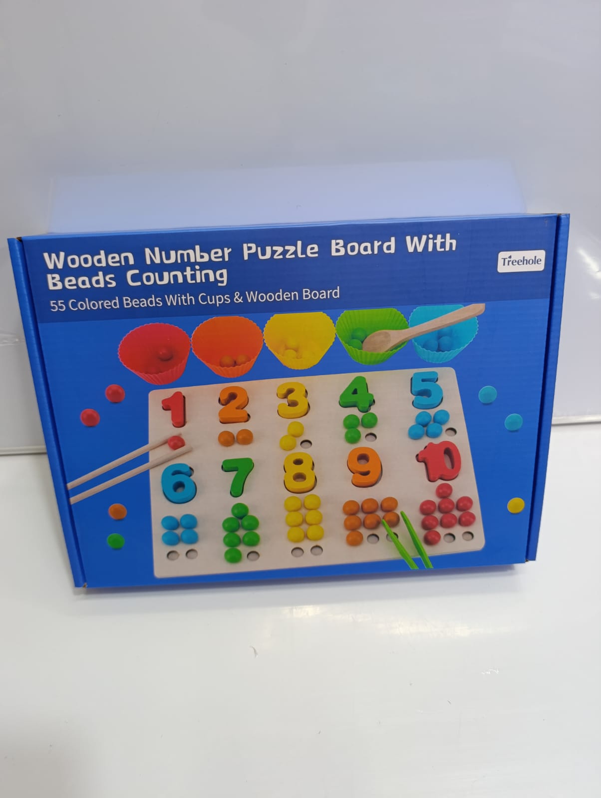 🧩 WOODEN LEARNING OFFER 🧩 - 1 pc Wooden Number Puzzle Counting & Colour Board Educational Montessori Toy for Kids Early Learning!!