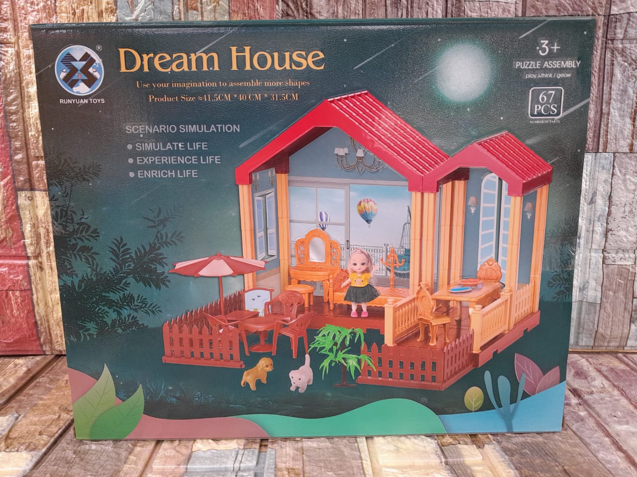 🏠 DREAM HOUSE OFFER 🏠 - 1 pc 67pcs Doll House Play Set for Kids 3+ Years Dream Home Furniture Accessories Pretend Role Play Toy Set!!