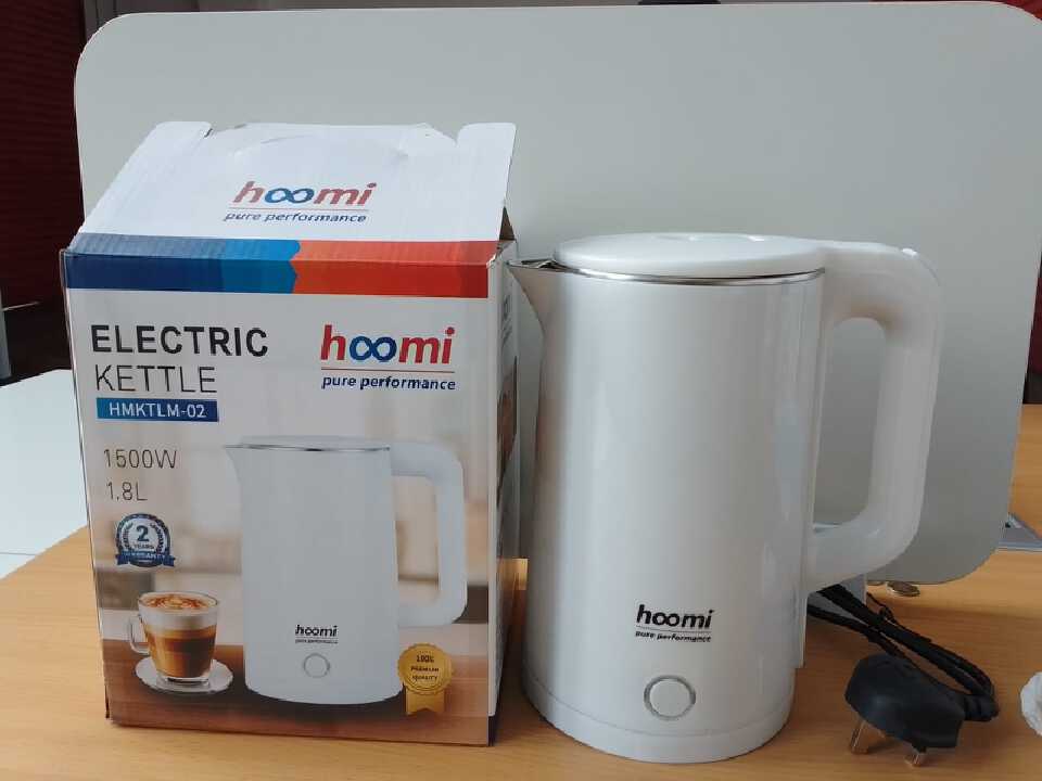 1pc Hoomi Electric Water Kettle 1.8L 1500W Fast Boiling Home Appliance 🔌