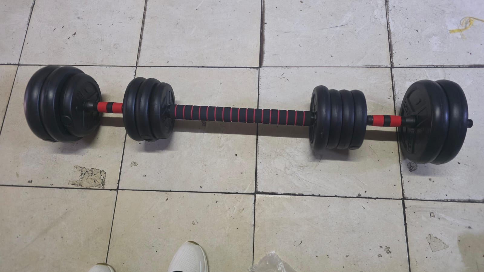 1pc 20kg Adjustable Dumbbell & Barbell Fitness Set 🏋️