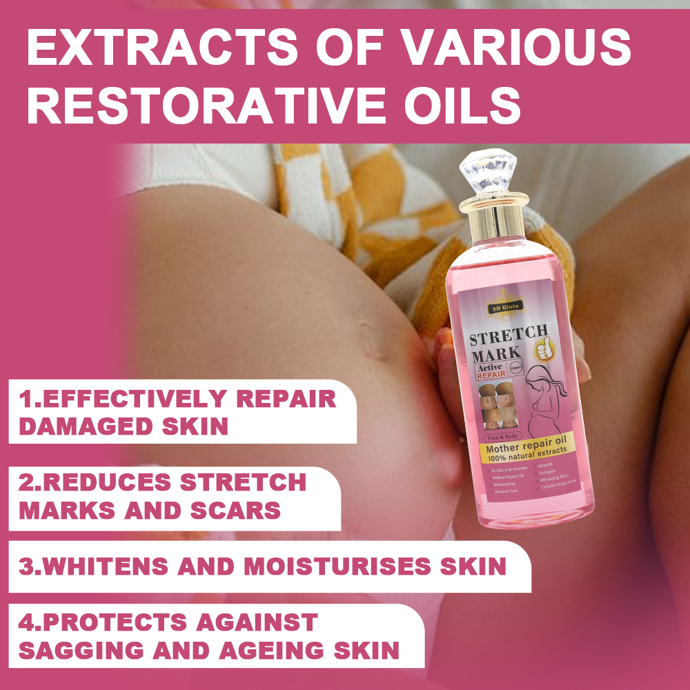 Stretch Mark Removal Oil Belly, Hands, Legs Marks Repairing Pregnancy Obesity Body Marks Removal Scar Moisturizing Repair Anti-Aging Anti-Winkles Cream Increase Skin Elasticity Smooth Firm