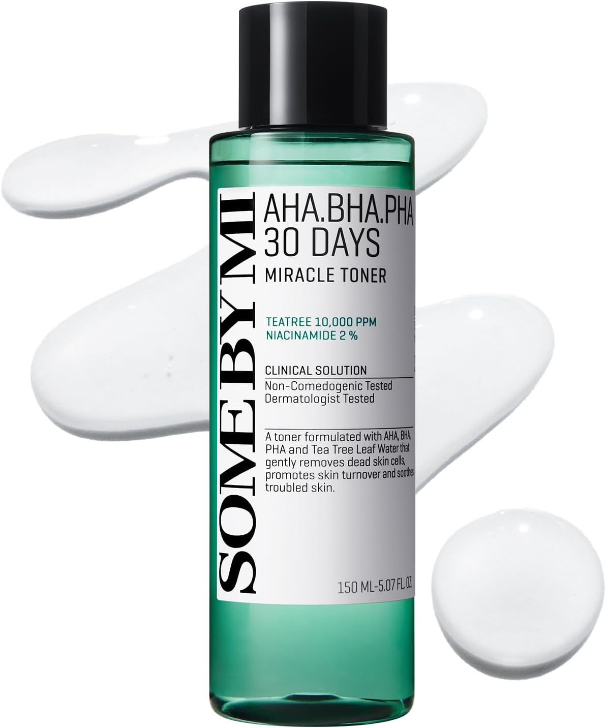 SOME BY MI AHA BHA PHA 30 Days Miracle Toner 150ml – Exfoliating Face Toner for Acne-Prone, Sensitive Skin – Pore Minimizing, Clarifying, Hydrating Korean Skincare