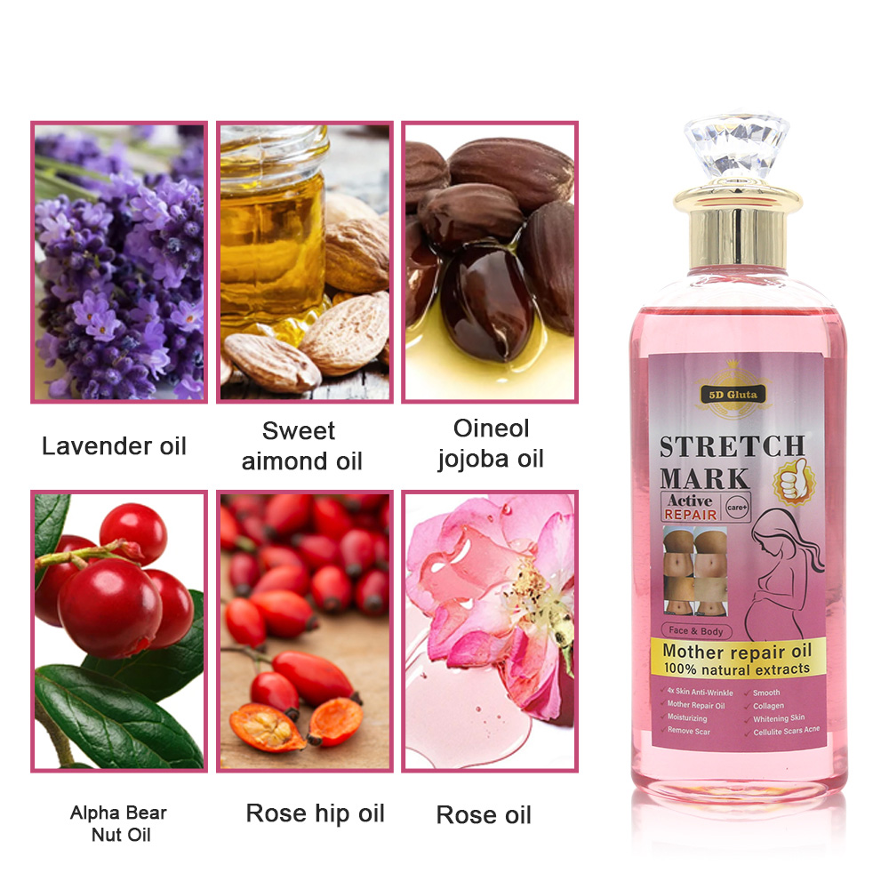 Stretch Mark Removal Oil Belly, Hands, Legs Marks Repairing Pregnancy Obesity Body Marks Removal Scar Moisturizing Repair Anti-Aging Anti-Winkles Cream Increase Skin Elasticity Smooth Firm