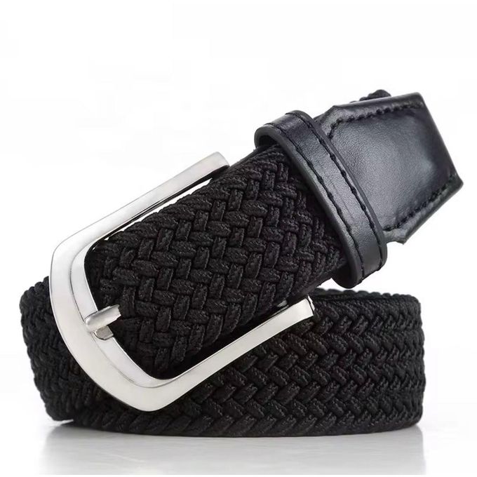 Men's Belt Woven Elastic Belt Casual Braided Waist Belt Outdoor Sports Men Belt Universal Women Belt Light Comfortable Multifunctional Climbing Work Jeans Suit Pants Trousers Braid Roller Belts