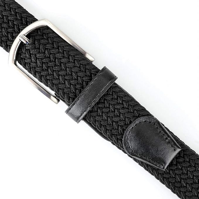 Men's Belt Woven Elastic Belt Casual Braided Waist Belt Outdoor Sports Men Belt Universal Women Belt Light Comfortable Multifunctional Climbing Work Jeans Suit Pants Trousers Braid Roller Belts
