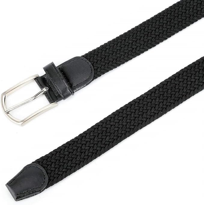 Men's Belt Woven Elastic Belt Casual Braided Waist Belt Outdoor Sports Men Belt Universal Women Belt Light Comfortable Multifunctional Climbing Work Jeans Suit Pants Trousers Braid Roller Belts