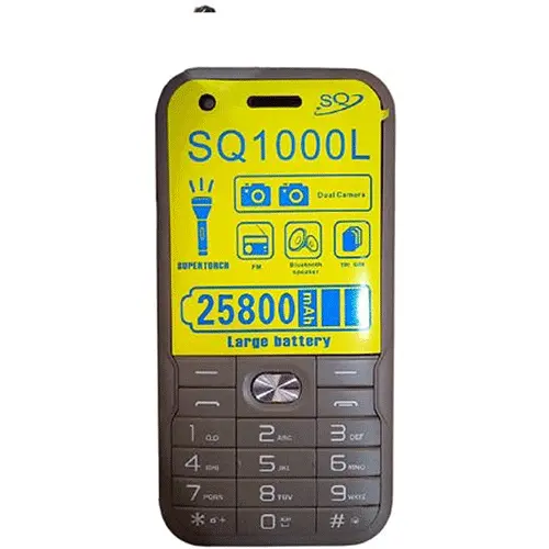 SQ Sq1000L- Powerbank Phone -25800mAh battery capacity 2.8`` HD SCREEN TRIPLE SIM CARD PHONE button mobile phone WITH Bluetooth connectivity super flashlight ,super speaker, dual camera FEATURED PHONE