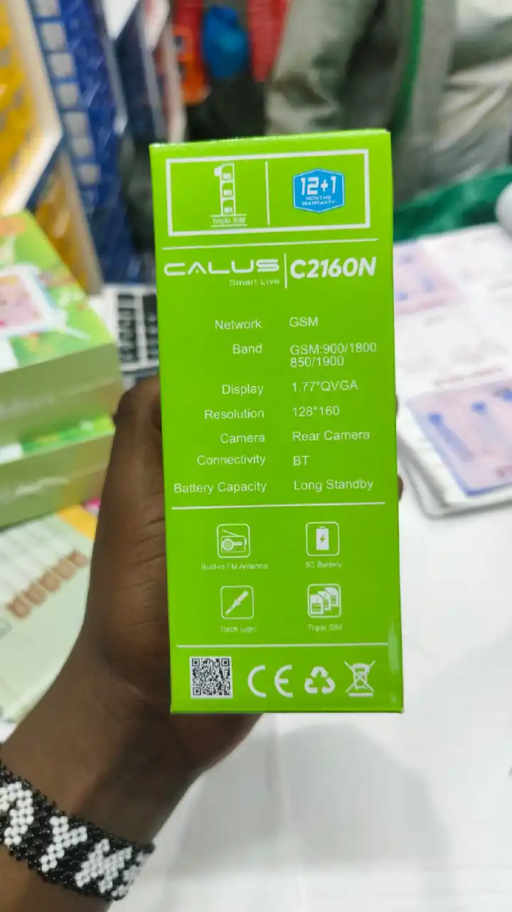 CALUS C2160N TRIPLE SIM CARD PHONE DISPLAY 1.77 " BT//TORCH//KING VOICE//2000 CONTACTS//TYPE C BATTERY 1050mAH BATTERY CAPACITY
