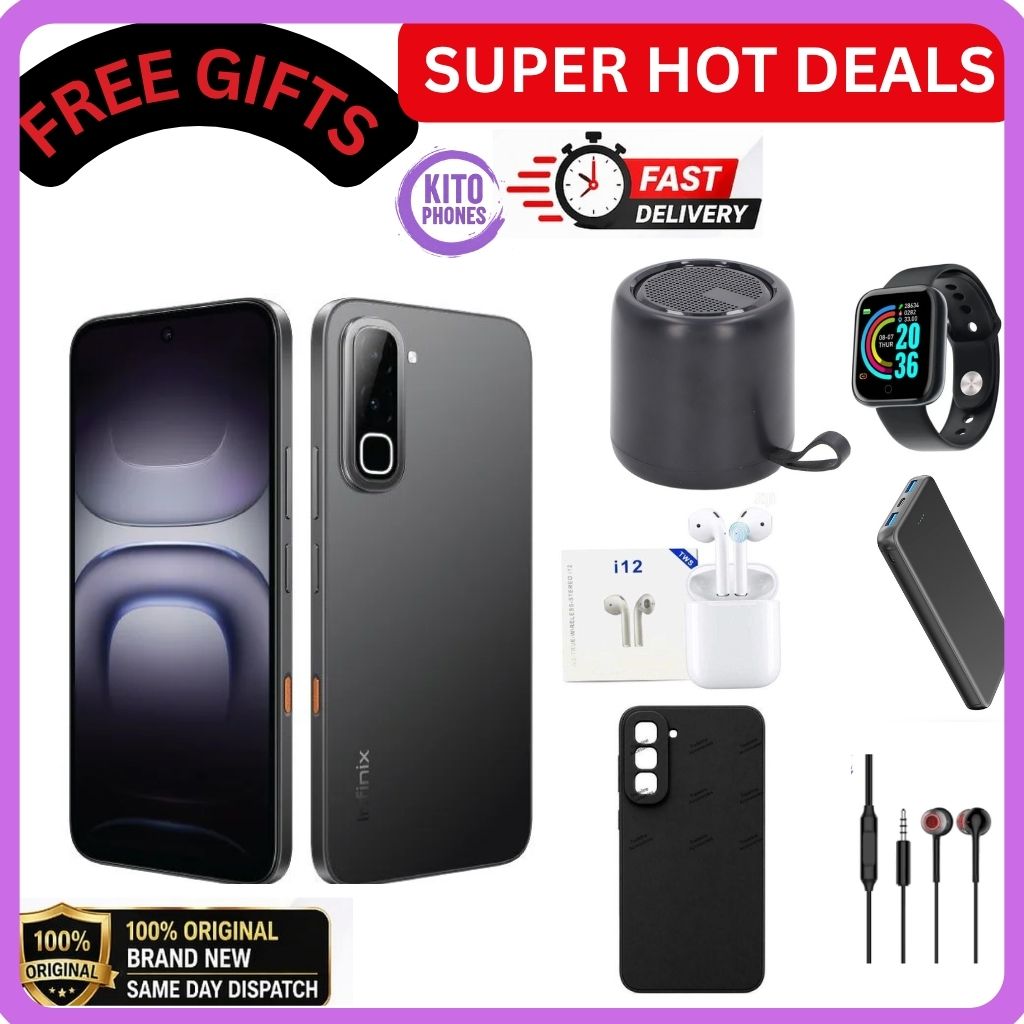NEW ARRIVALS !! BRAND NEW INFINIX Hot 70,X6895B, 6.78 inches, 120Hz Display, 256GB ROM + 8GB RAM,50 MP Main Camera +8MP SELFIE 6000 mAh Type C 45W Fast Charging ANFROID 16 SMARTPHONES +FREE GIFTS
