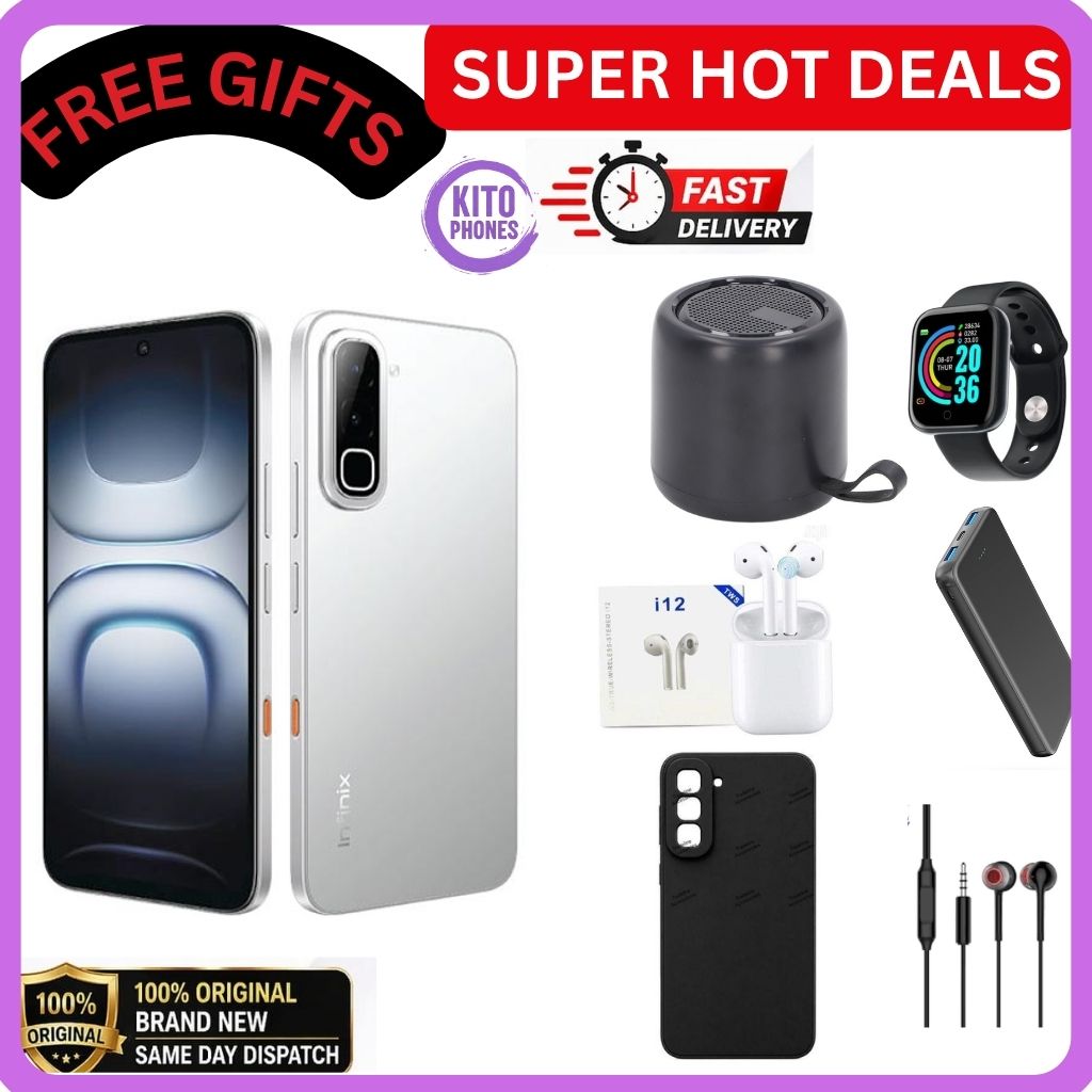 NEW ARRIVALS !! BRAND NEW INFINIX Hot 70,X6895B, 6.78 inches, 120Hz Display, 256GB ROM + 8GB RAM,50 MP Main Camera +8MP SELFIE 6000 mAh Type C 45W Fast Charging ANFROID 16 SMARTPHONES +FREE GIFTS