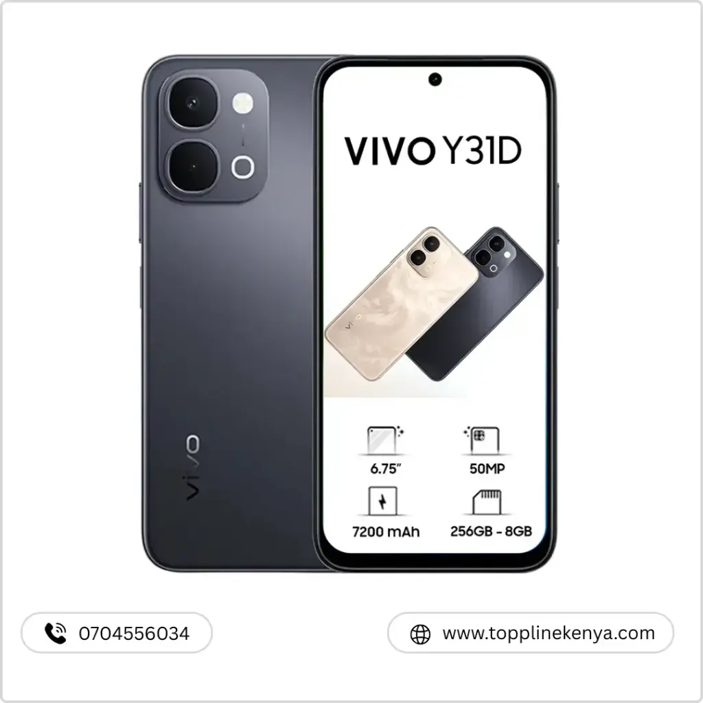 Vivo Y31d, 6.75",6GB RAM + 128 GB ROM (Dual SIM), 7200mAh, 44W Fast Charge, Camera 50MP, Android 16, OriginOS 6 Chipset Qualcomm Snapdragon 6s 4G Gen 2 SMARTPHONE