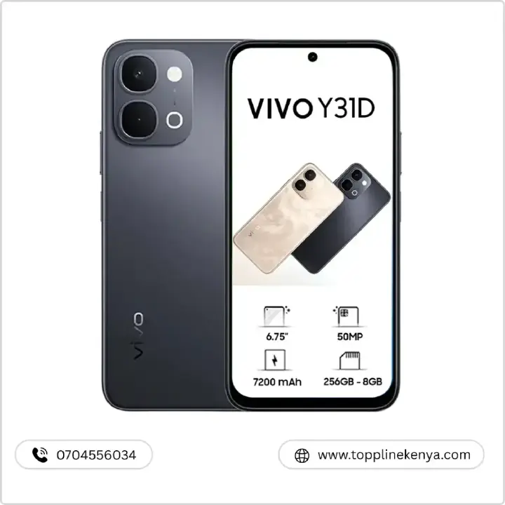 Vivo Y31d, 6.75",6GB RAM + 128 GB ROM (Dual SIM), 7200mAh, 44W Fast Charge, Camera 50MP, Android 16, OriginOS 6 Chipset Qualcomm Snapdragon 6s 4G Gen 2 SMARTPHONE