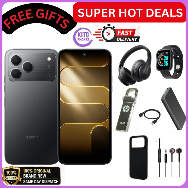 NEW ARRIVALS!! BRAND NEW Tecno Spark 50 128GB ROM+ 12GB (4+8)RAM 6.78" SCREEN 120Hz Refresh rate Camera 50MP Main Camera +8MP SELFIE 18W Super Charging 6700mAh battery Android 16 SMARTPHONE+FREE GIFTS
