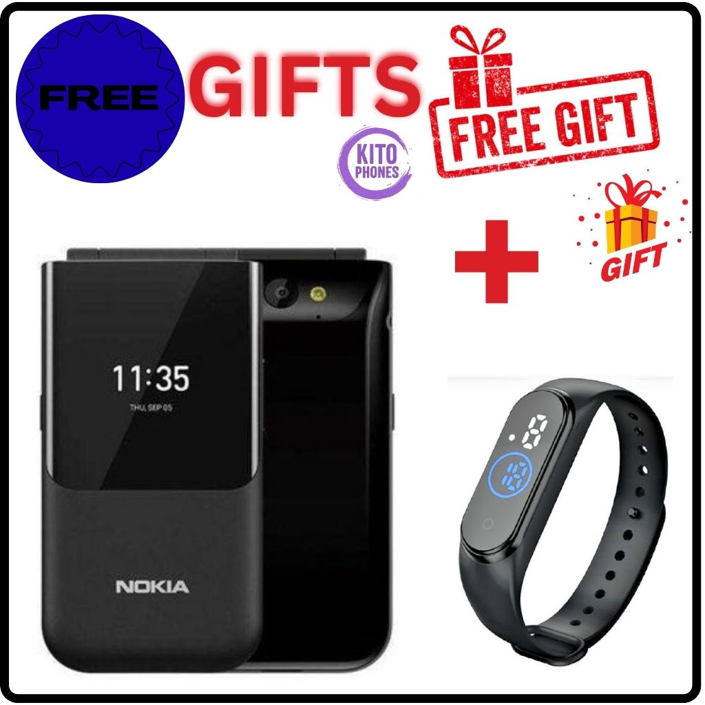 Nokia 2720 Flip Mobile, Mobile Phone, Dual Screen, Equipped with 4G Internet Long Battery Life - Compact and Strong Dual Sim Card 4 GB Internal Memory, 512 MB RAM, Dual SIM Featured phone+ FREE GIFTS
