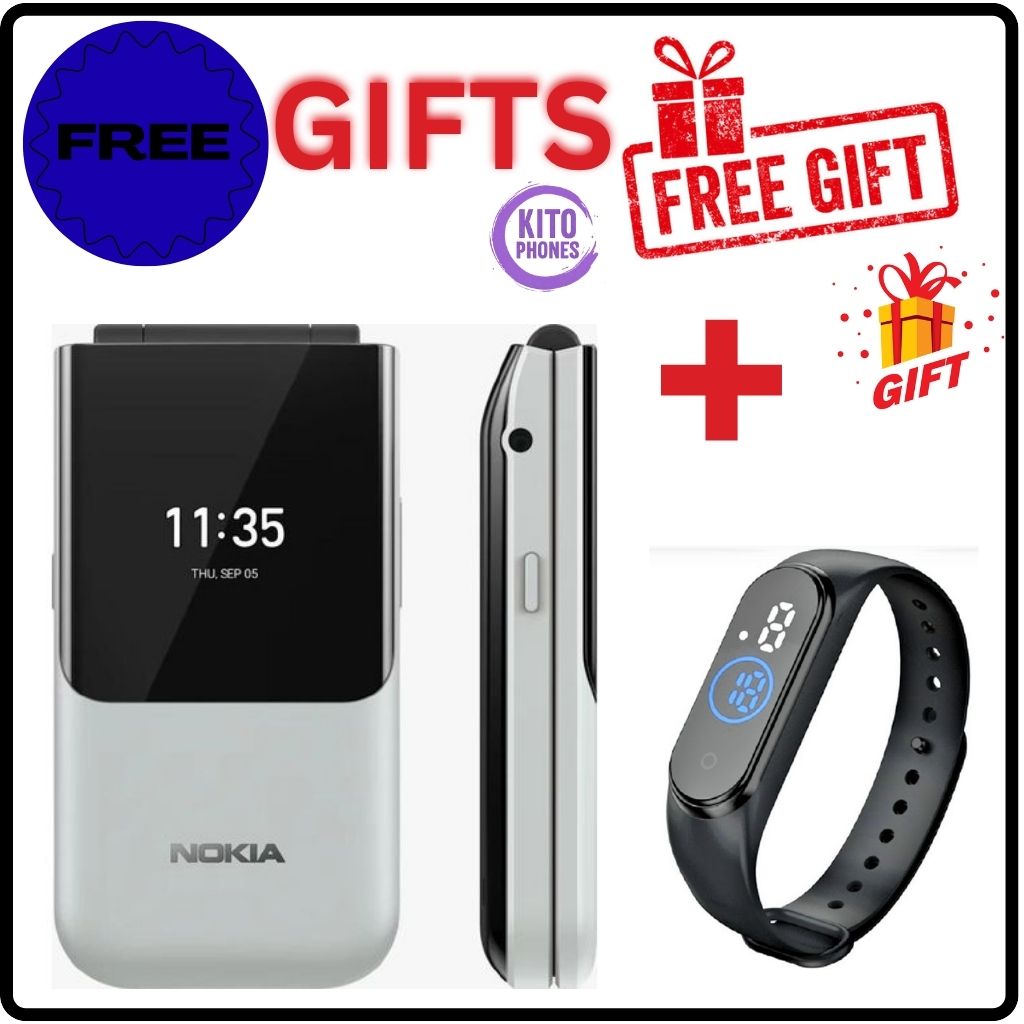 Nokia 2720 Flip Mobile, Mobile Phone, Dual Screen, Equipped with 4G Internet Long Battery Life - Compact and Strong Dual Sim Card 4 GB Internal Memory, 512 MB RAM, Dual SIM Featured phone+ FREE GIFTS