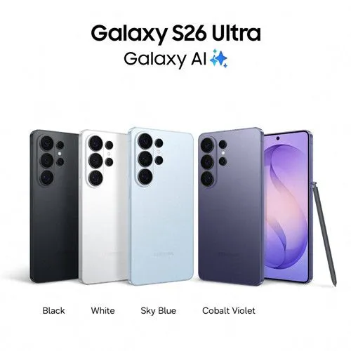 New Arrival Samsung Galaxy S26 Ultra 5G 256GB + 12GB 6.9" 120Hz Dynamic LTPO AMOLED 2X Privacy Secure Display 200MP Quad Camera Snapdragon 8 Elite Gen 5 60W 5000mAh IP68 Android 16 AI Smart Phone
