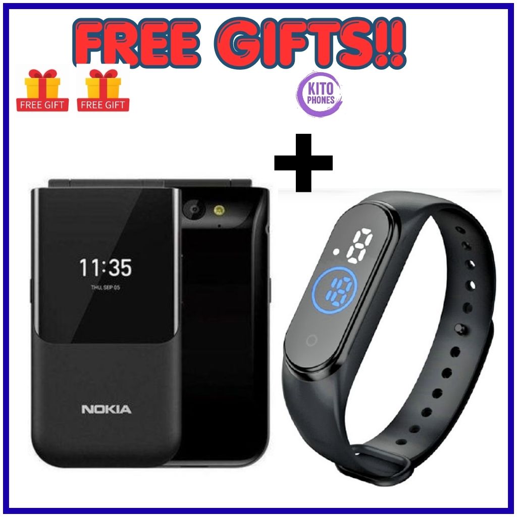 Nokia 2720 Flip Mobile, Mobile Phone, Dual Screen, Equipped with 4G Internet - Long Battery Life - Compact and Strong Dual Sim Card 4 GB Internal Memory, 512 MB RAM, Dual SIM Featured phone+FREE GIFTS