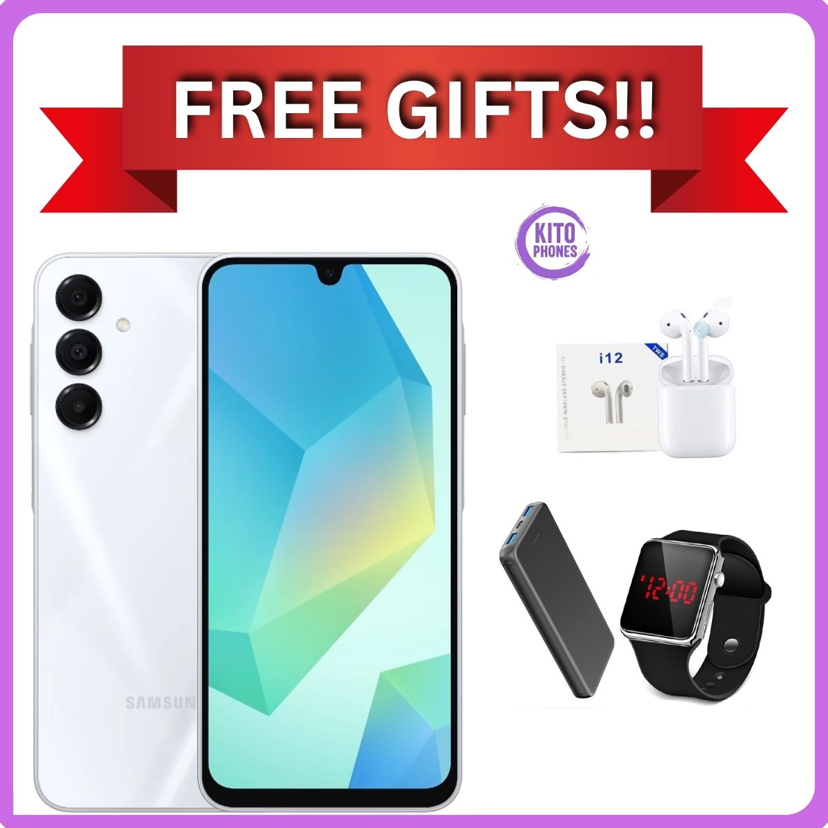BRAND NEW !!!! Samsung Galaxy A16 128GB+4GB 6.7" Super AMOLED Display 50MP Triple Camera Android 14 Mediatek Helio G99 5000mAh 25W Type-C Charge Smart Phones Samsung A16 phone+FREE GIFTS JUST FOR YOU
