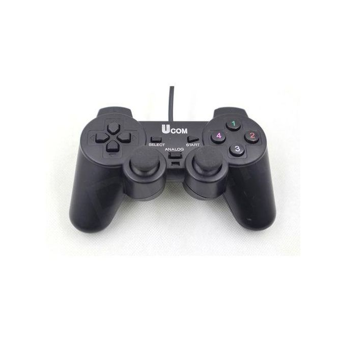 Gamepad Ucom USB Wired PC Gamepad Game Controller Dual Shock Game Pad Joypad Control Laptop PC Computer Gaming Play black FIFA Gamer