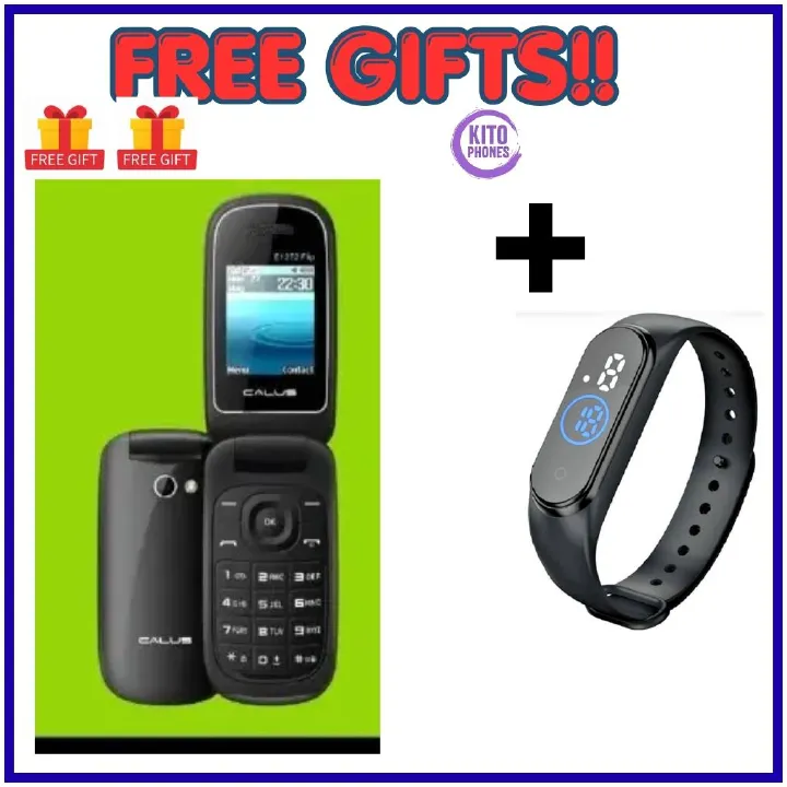 CALUS E1272 FLIP KABAMBE,TYPE C FAST CHARGING  1.77 DISPLAY, FACEBOOK, OPERA MINI, WIRELESS FM, INTERNET MOBILE, DUAL SIM FEATURED PHONE +FREE GIFTS(WATCH)