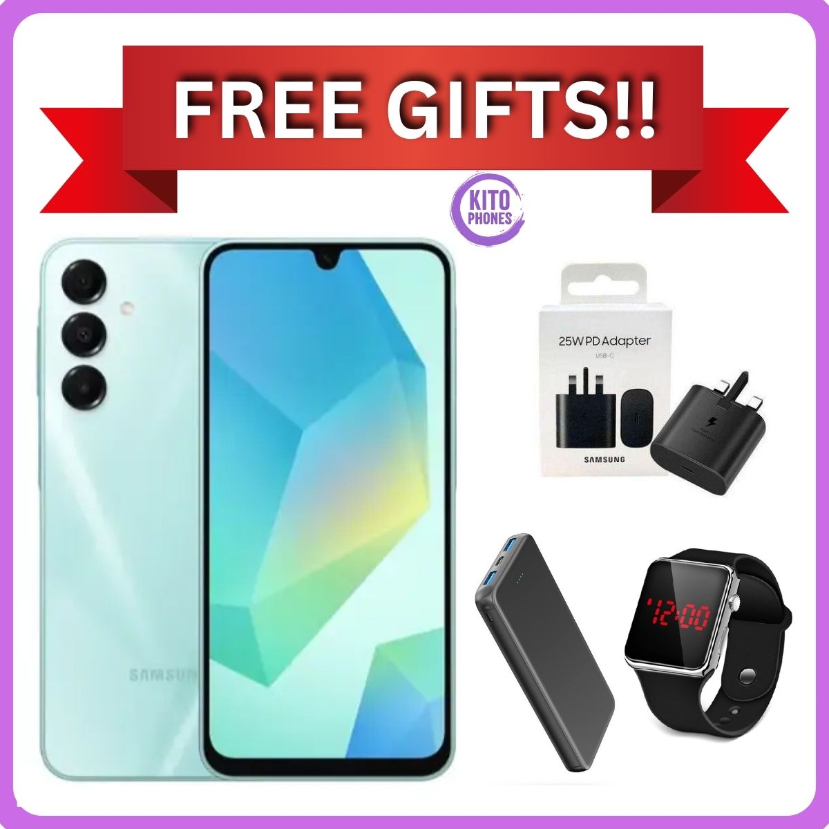 BRAND NEW !!!! Samsung Galaxy A16 128GB+4GB 6.7" Super AMOLED Display 50MP Triple Camera Android 14 Mediatek Helio G99 5000mAh 25W Type-C Charge Smart Phones Samsung A16 phone+FREE GIFTS JUST FOR YOU