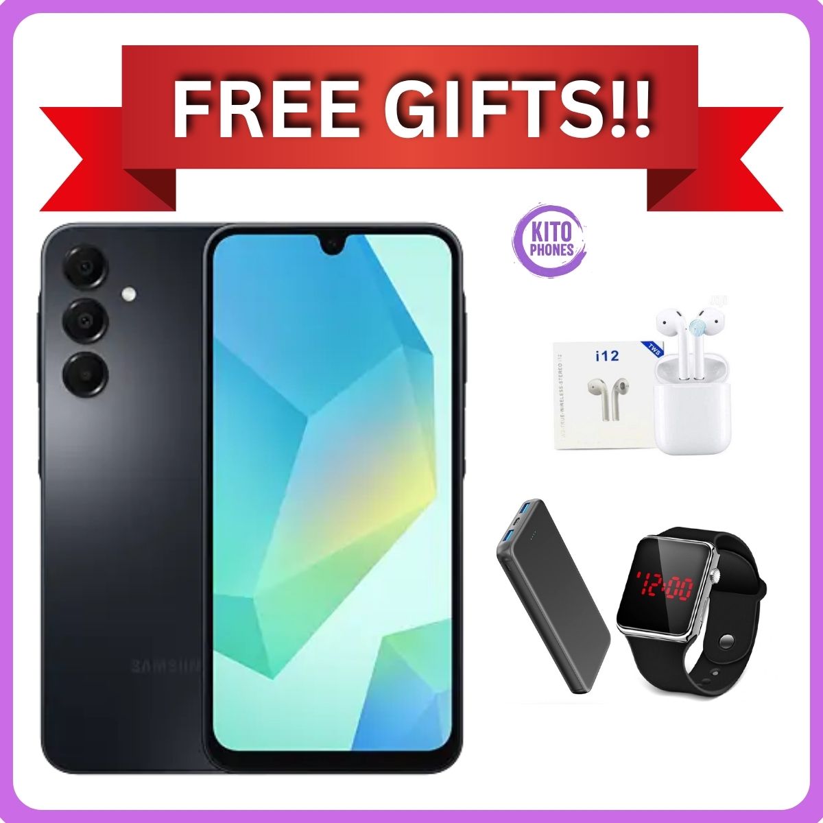 BRAND NEW !!!! Samsung Galaxy A16 128GB+4GB 6.7" Super AMOLED Display 50MP Triple Camera Android 14 Mediatek Helio G99 5000mAh 25W Type-C Charge Smart Phones Samsung A16 phone+FREE GIFTS JUST FOR YOU