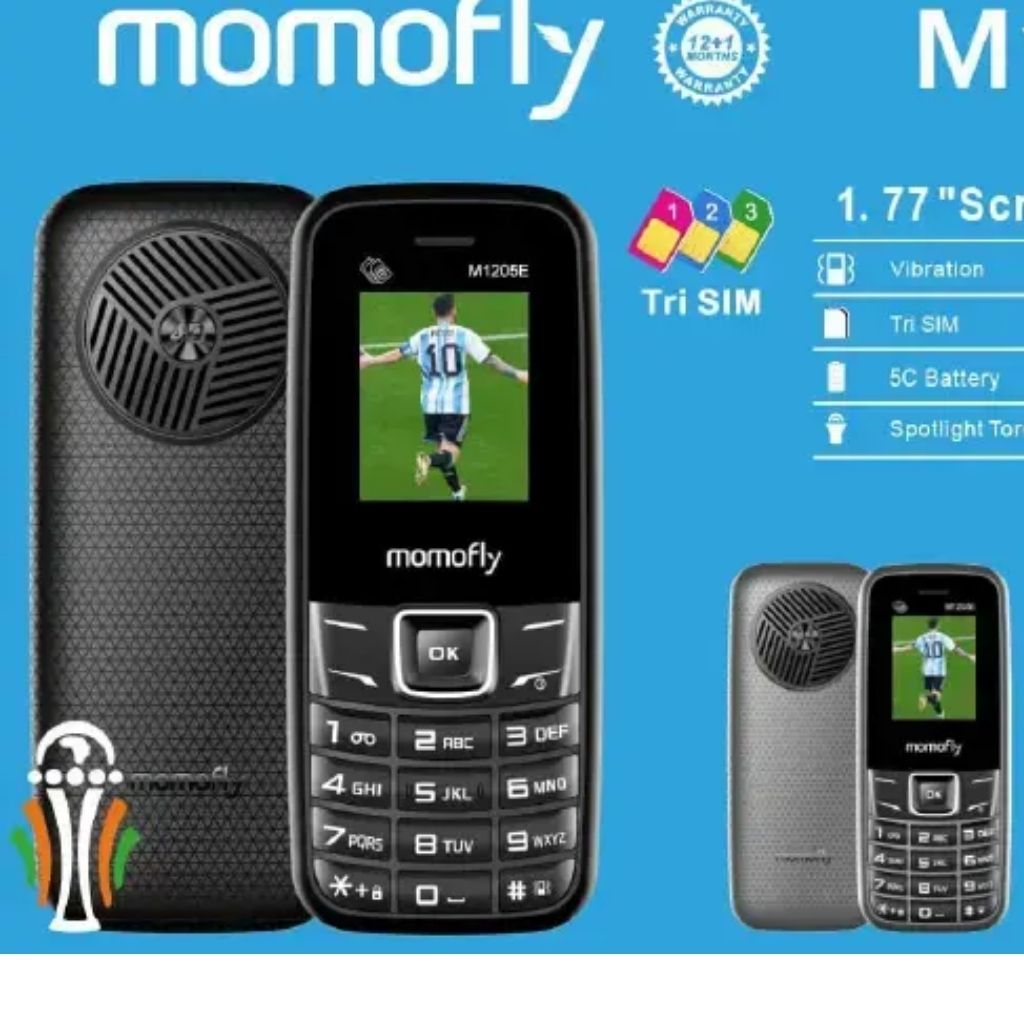 [NEW ARRIVALS!!!]MOMOFLY M1205E TRI SIM ( TRIPLE SIMCARDS) 1.77" SCREEN DISPLAY MOBILE PHONE- 5C BATTERY , INTERNET MOBILE WITH wireless Fm kadunde/ kabambe / featured phone mobile phone