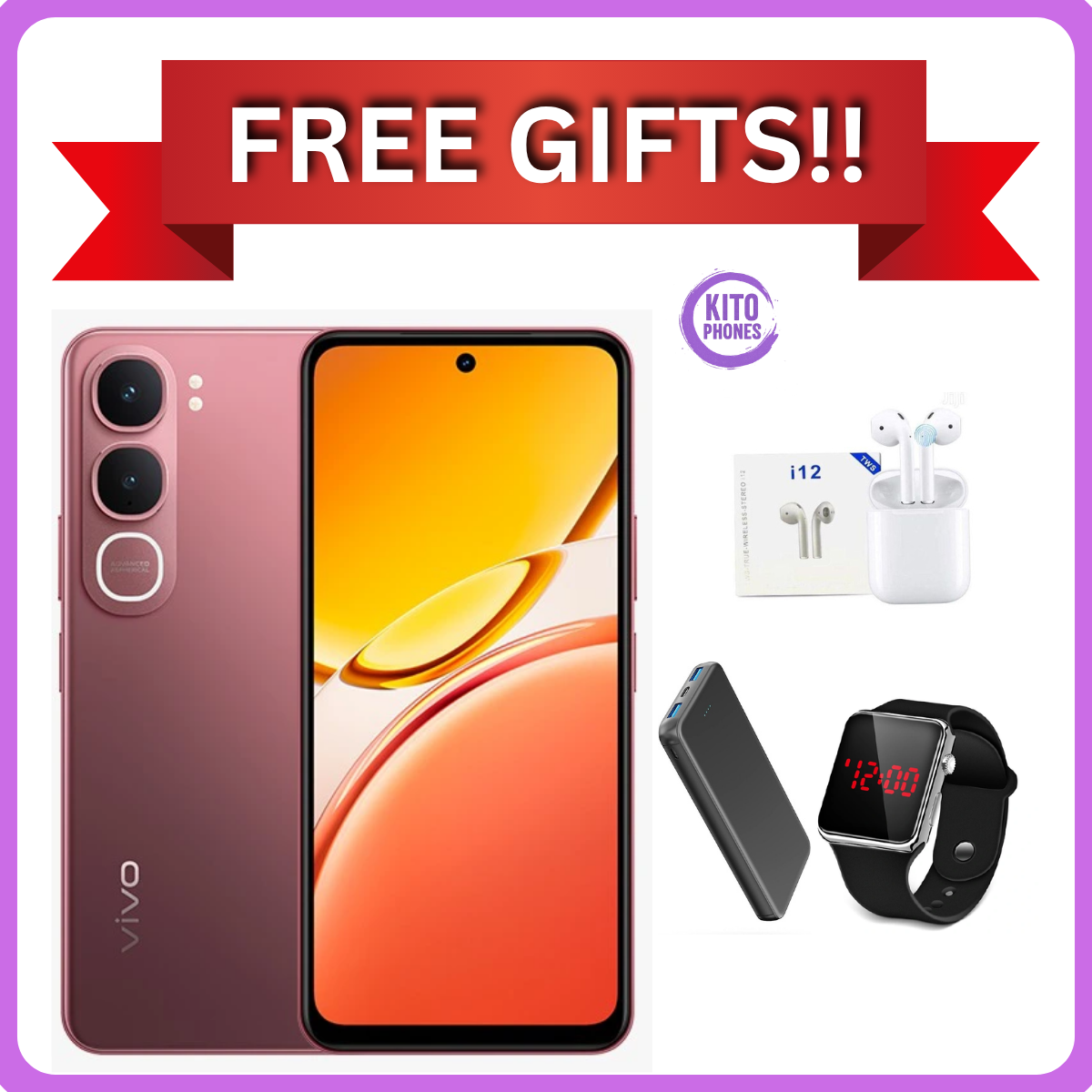 Vivo Y21d 6.68" display 4GB RAM +128GB ROM 50MP MAIN CAMERA  6500mAh battery capacity 5-Year Health Battery, IP69+ Waterproof, 45W FlashCharge, 90Hz refresh rate ANDROID 15 SMARTPHONE+FREE GIFTS