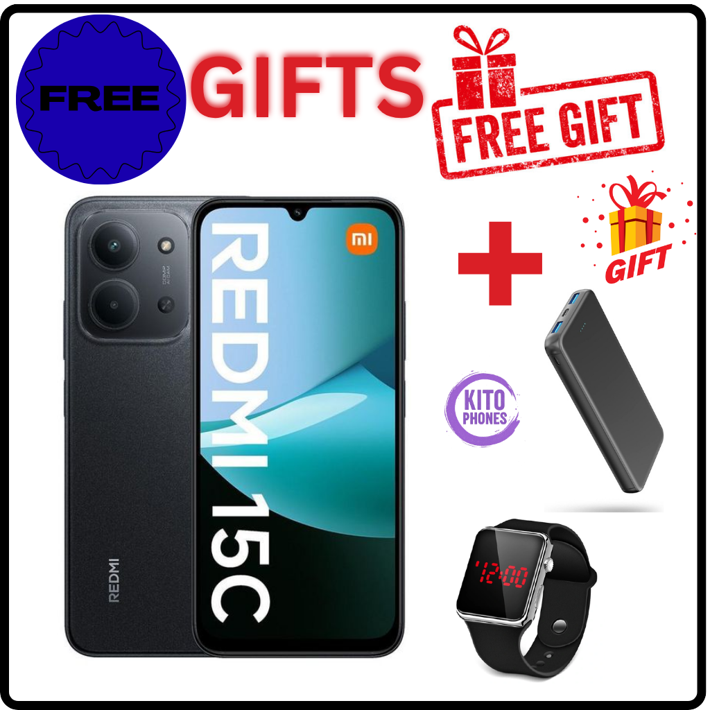 NEW ARRIVALS!! REDMI 15C 256GB ROM+16GB(8GB+8GB) Ram 6.9'' LCD 50MP Main Camera 8MP selfie  6000mAh 33W Fast Charger Android 15 Xiaomi Hyper OS 2 Mediatek Side Fingerprint smart phones+ FREE GIFTS