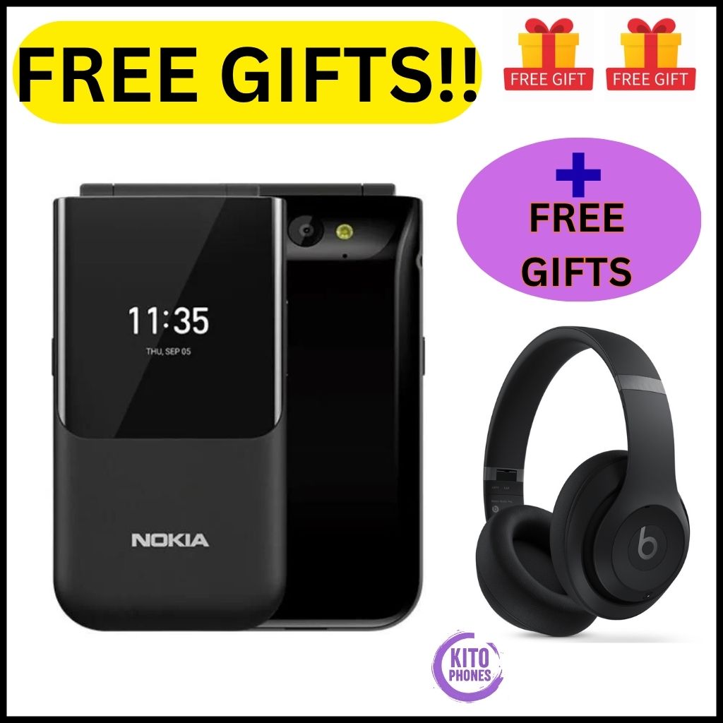 Nokia 2720 Flip Mobile, Mobile Phone, Dual Screen, Equipped with 4G Internet - Long Battery Life - Compact and Strong Dual Sim Card 4 GB Internal Memory, 512 MB RAM, Dual SIM Featured phone+free gifts