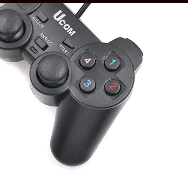 Gamepad Ucom USB Wired PC Gamepad Game Controller Dual Shock Game Pad Joypad Control Laptop PC Computer Gaming Play black FIFA Gamer