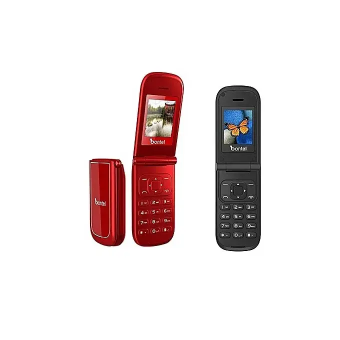 BONTEL A225 FEATURE PHONE DUAL SIM FLIP PHONE SCREEN 1.77'' DISPLAY 1000mAh BATTERY CAPACITY KABAMBE/KATULULU/MULIKA MWIZI/BUTTON MOBILE PHONE+FREE GIFTS JUST FOR YOU(WATCH)