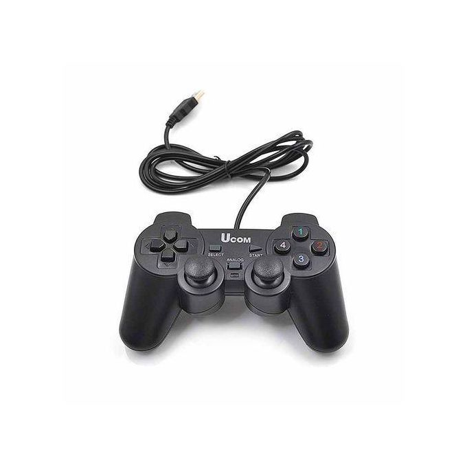Gamepad Ucom USB Wired PC Gamepad Game Controller Dual Shock Game Pad Joypad Control Laptop PC Computer Gaming Play black FIFA Gamer