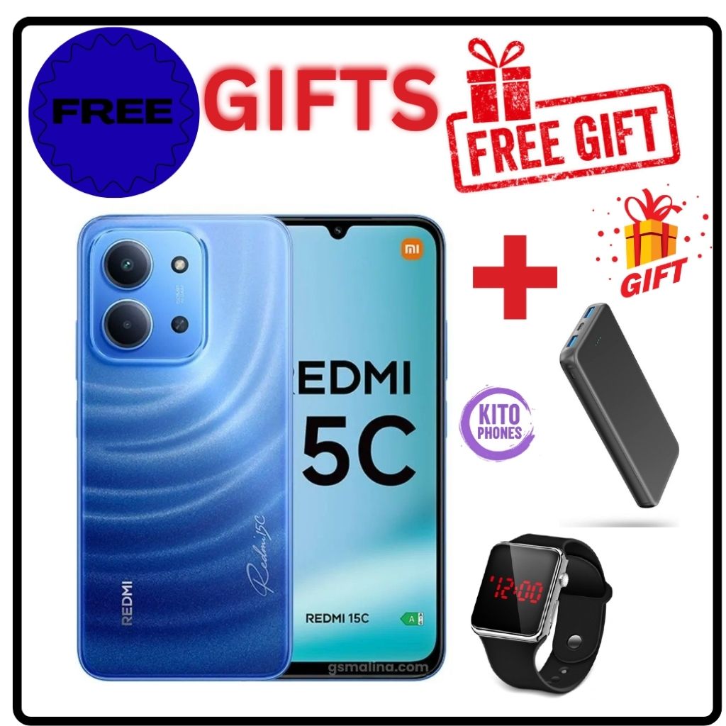 NEW ARRIVALS!! REDMI 15C 256GB ROM+16GB(8GB+8GB) Ram 6.9'' LCD 50MP Main Camera 8MP selfie  6000mAh 33W Fast Charger Android 15 Xiaomi Hyper OS 2 Mediatek Side Fingerprint smart phones+ FREE GIFTS