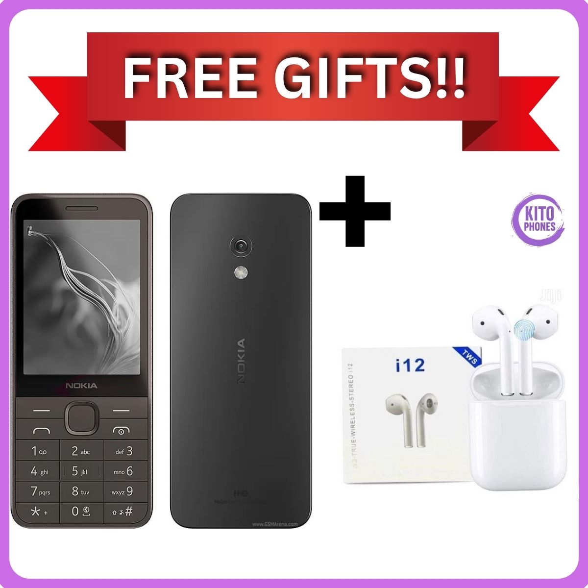New Nokia 235 4G 128MB ROM +64MB RAM 1450 mAh BIG BATTERY 2.8" screen display HD Camera 2MP Dual SIM Cards Unlocked Cheap Durable Old Phone Classic Featured phone+FREE GIFTS FOR YOU