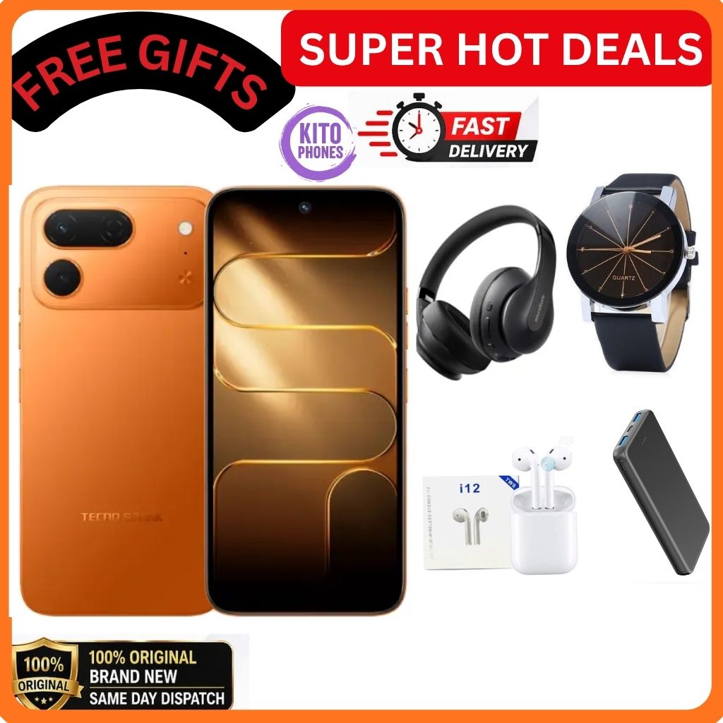 [BRAND NEW] Tecno Spark 50 Pro 256GB ROM+8GB RAM 6.78-inch'50MP f/1.8 PDAF + 8MP f/2.0 selfie,Battery: 5600mAh'OS: Android 16, MediaTek Helio G100+12 MONTHS FREE WARRANTY PHONE SMARTPHONE+FREE GIFTS