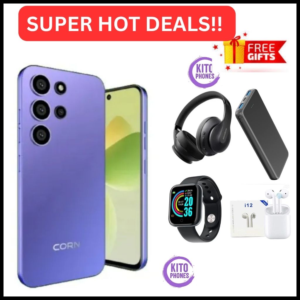 CORN LUMIA S26 MAX 6.67"HD STORAGE 64GB ROM +5(2+3)GB RAM STRONG BATTERY 5000mAh DUAL SIM CARD SMART PHONE SIDE-MOUNTED FINGERPRINT FACE UNLOCK,13MP ULTRA CAMERA 8MP Selfie 4G SMARTPHONE+FREE GIFTS