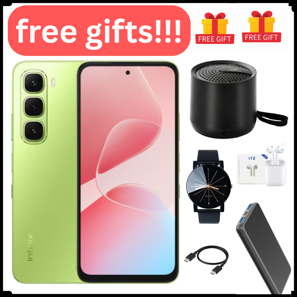 [BRAND NEW] Infinix Hot 60i 128GB ROM+12(6+6)GB RAM 6.7" 120Hz Screen 4G Phone Dual SIM 5160mAh Battery 45W Charging 50MP Camera Fingerprint Lock Android 15 G81 Smart AI smart Phones+FREE GIFTS