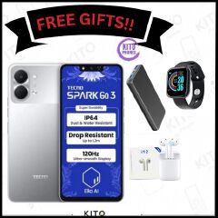 HOT DEAL 🔥 BRAND NEW !! Tecno Spark Go 3, 6.74 Inch display ,upto 8GB RAM(4+4), 64 GB Storage, 5000mAh battery ,15W fast charging, 13MP CAMERA ,1 YEAR WARRANTY ANDROID 15 SMARTPHONES+FREE GIFTS