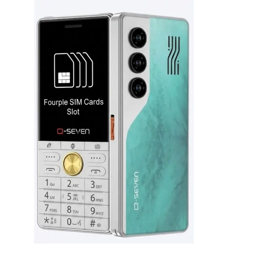 [BRAND NEW] Q-SEVEN Q60 TURBO 4 SIM CARDS PHONE 2.8" SCREEN 2500mAh BATTERY WITH 3D CURVED EDGE , OPERA MINI , WIRELESS FM TYPE C CHARGING PHONE QUAD SIM CARD FEATURED PHONE+FREE GIFTS