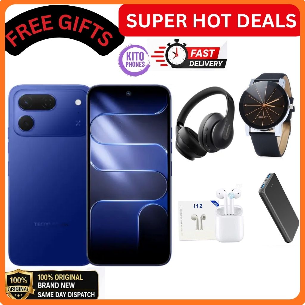 [BRAND NEW] Tecno Spark 50 Pro 256GB ROM+8GB RAM 6.78-inch'50MP f/1.8 PDAF + 8MP f/2.0 selfie,Battery: 5600mAh'OS: Android 16, MediaTek Helio G100+12 MONTHS FREE WARRANTY PHONE SMARTPHONE+FREE GIFTS