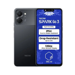 HOT DEAL 🔥 BRAND NEW !! Tecno Spark Go 3, 6.74 Inch display ,upto 8GB RAM(4+4), 64 GB Storage, 5000mAh battery ,15W fast charging, 13MP CAMERA ,1 YEAR WARRANTY ANDROID 15 SMARTPHONES+FREE GIFTS
