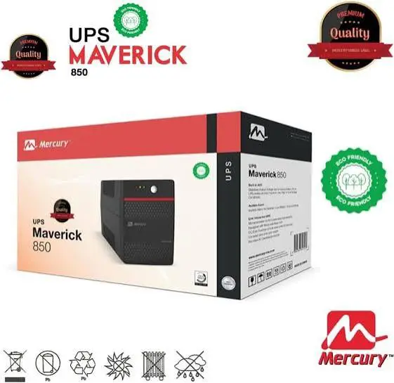 BRAND NEW MERCURY- MAVERICK 850VA UPS| BACK-UP POWER SUPPLY| LINE INTERACTIVE UPS
