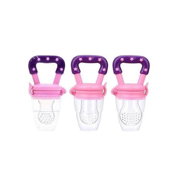 2-in-1 Baby Fruit Feeder Pacifier & Silicone Teether Toy - BPA-Free Infant Food Nibbler with Protective Cap + Free Pacifier Clip