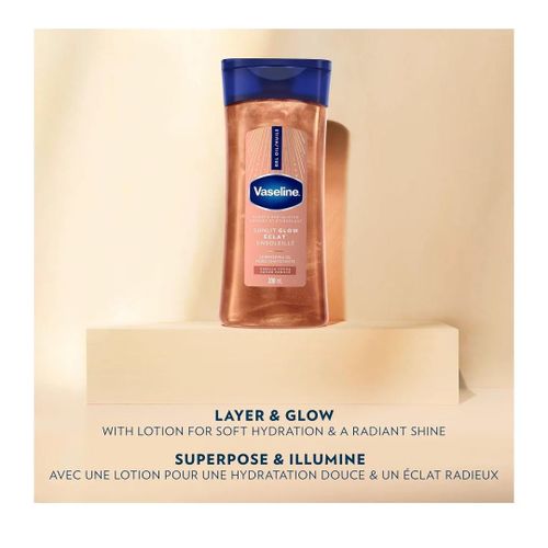 Vaseline Glazed & Glisten Vanilla Cocoa Shimmering Gel Body Oil - Sunlit Glow-200ml