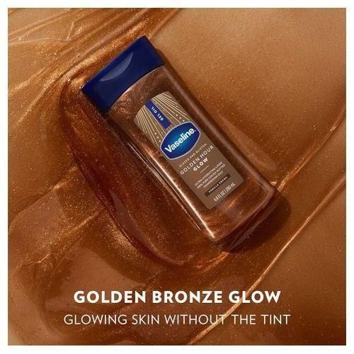 VASELINE GLAZED AND GLISTEN GOLDEN HOUR GLOW VANILA COCOA BUTTER SHIMMERING OIL