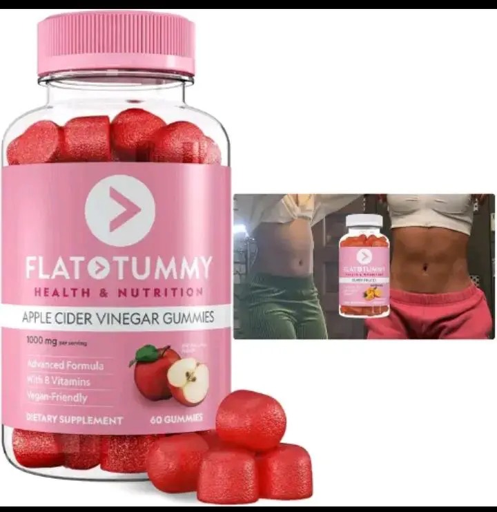 Flat Tummy Apple Cider Vinegar Gummies 60 Count Weight Management Digestive Health Energy Support Supplement For Men And Women